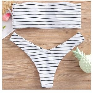 ZAFUL Strapless Striped Bikini